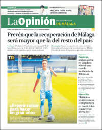 Portada de La Opinión de Málaga (España)