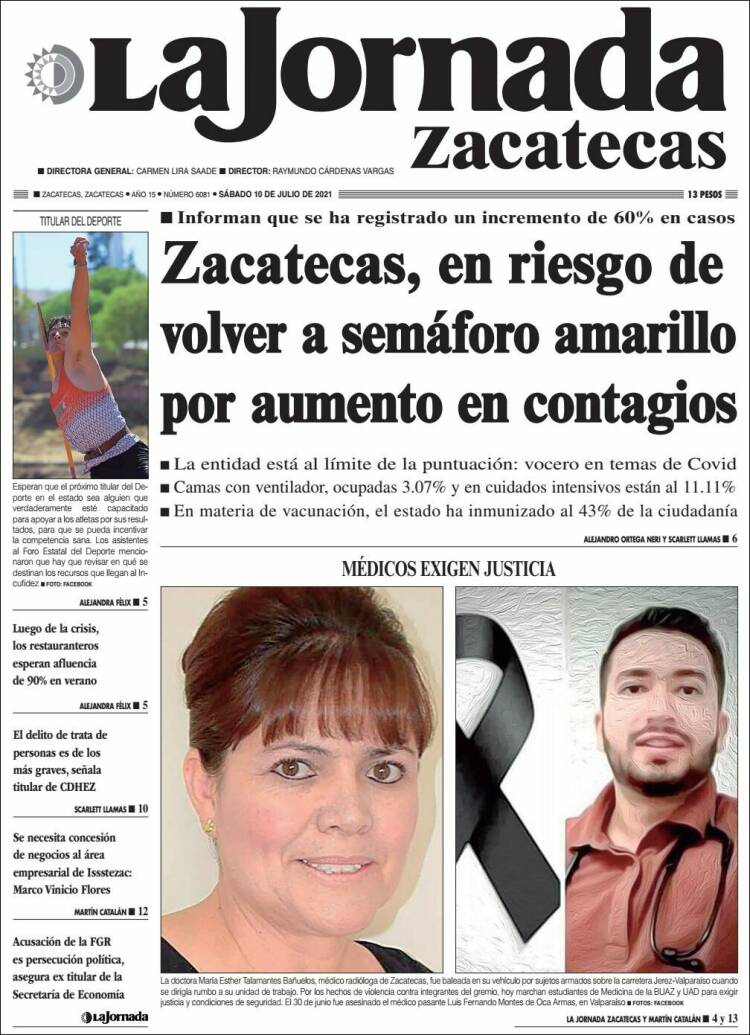 Portada de Jornada de Zacatecas (México)