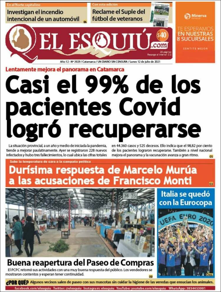 Portada de El Esquiu (Argentina)