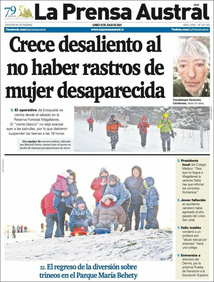 Portada de El Magallanes (Chile)