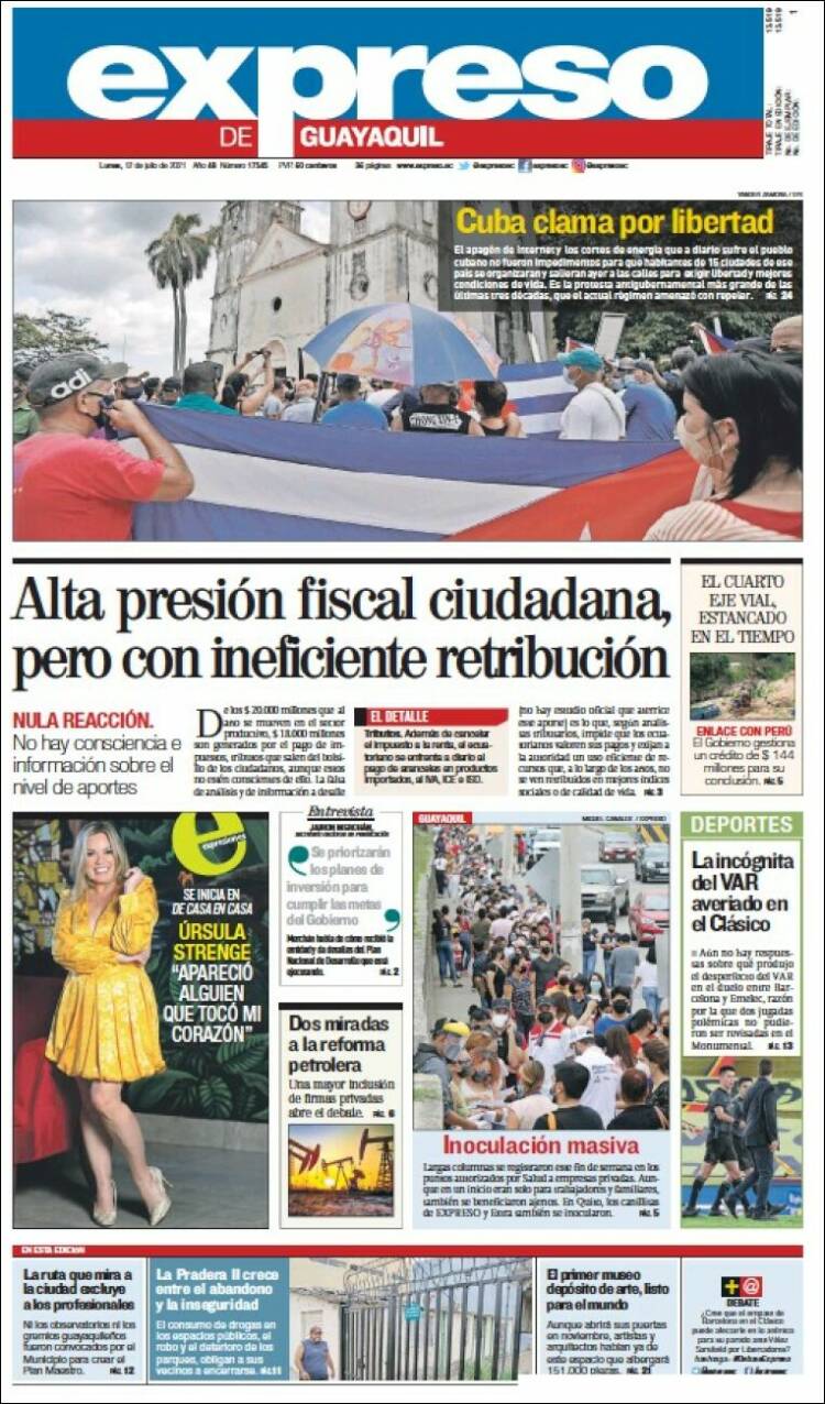 Portada de Expreso (Ecuador)