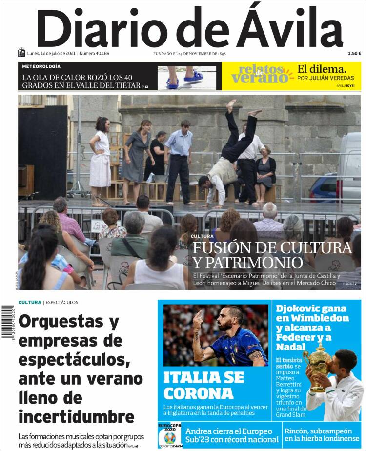 Portada de Diario de Ávila (España)