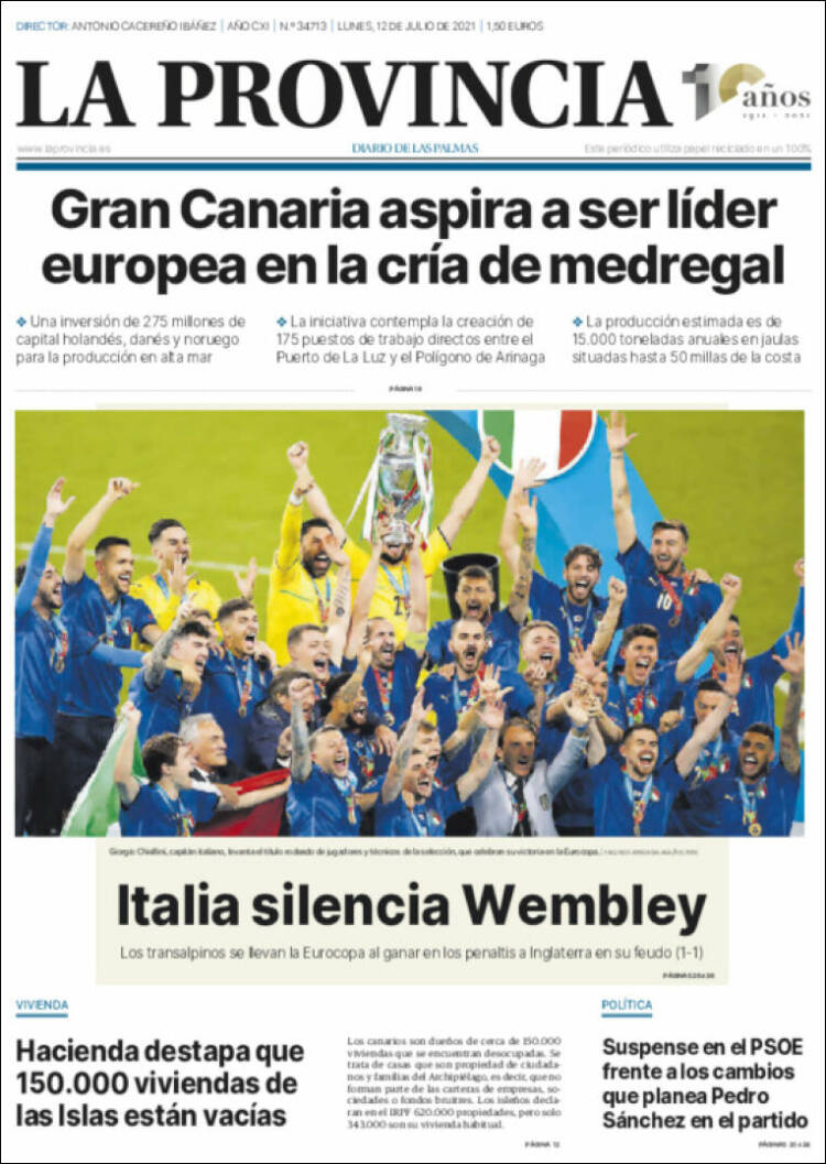 Portada de La Provincia (España)