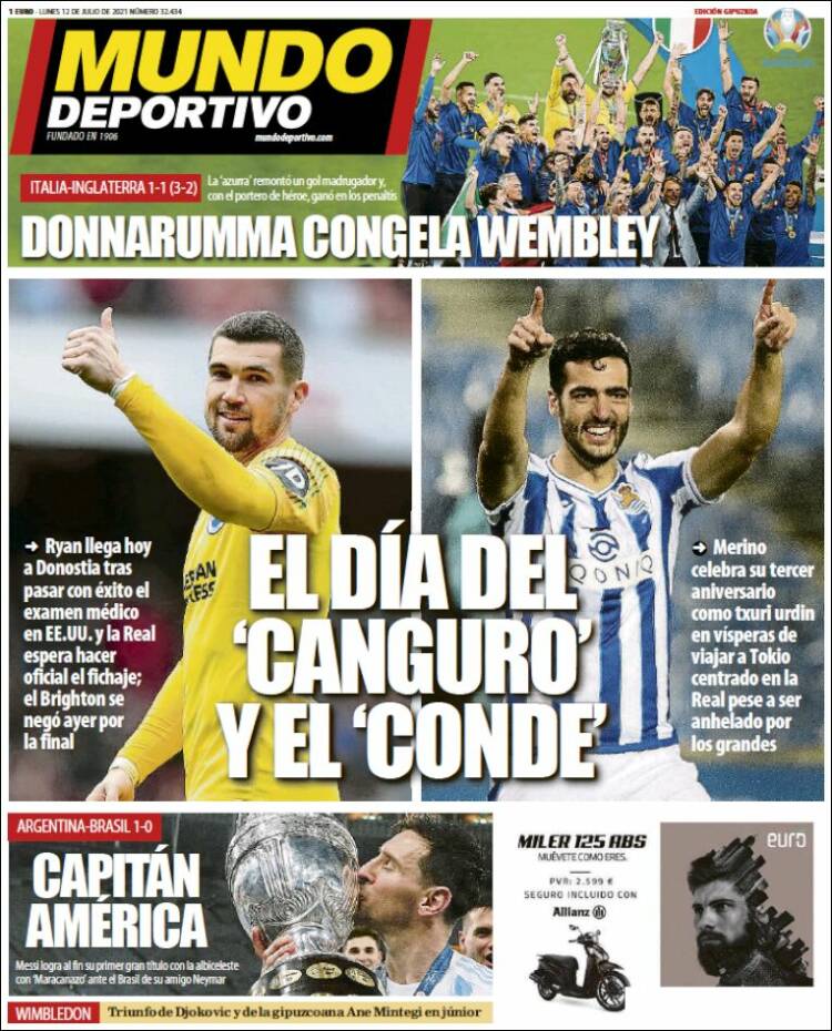 Portada de Mundo Deportivo Gipuzkoa (España)