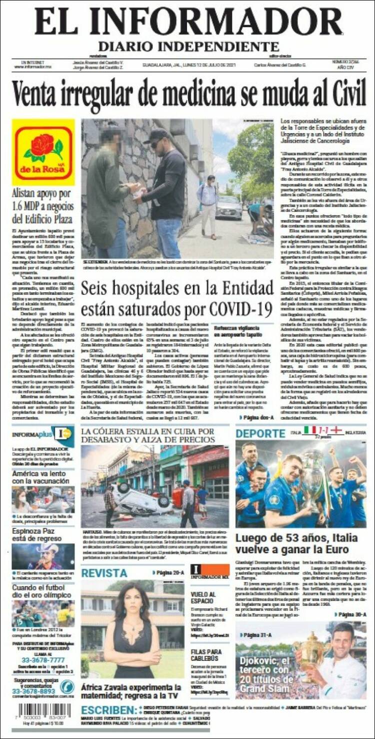 Portada de El Informador (M&eacute;xico)