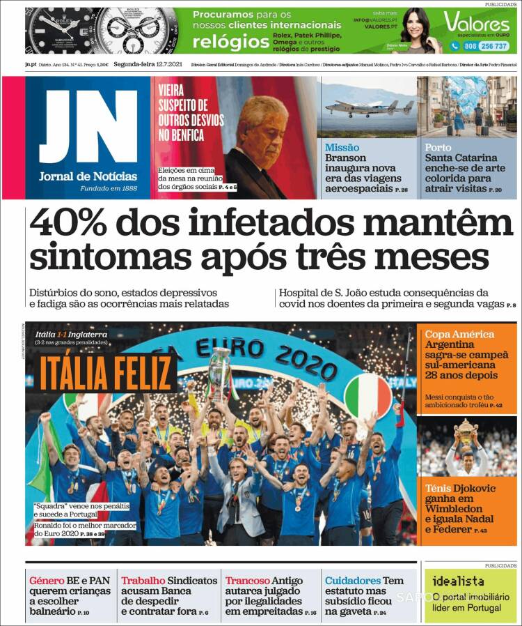 Portada de Jornal de Notícias (Portugal)