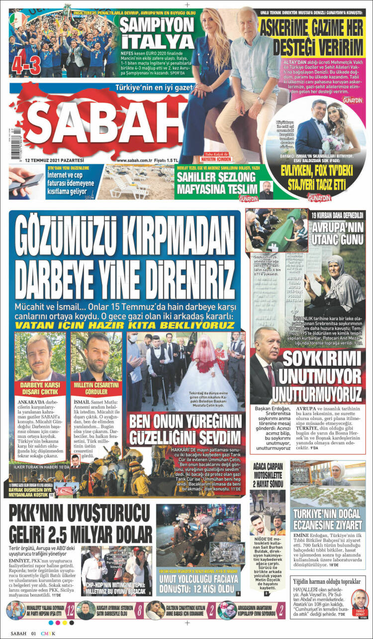 Portada de Sabah (Turqu&iacute;a)