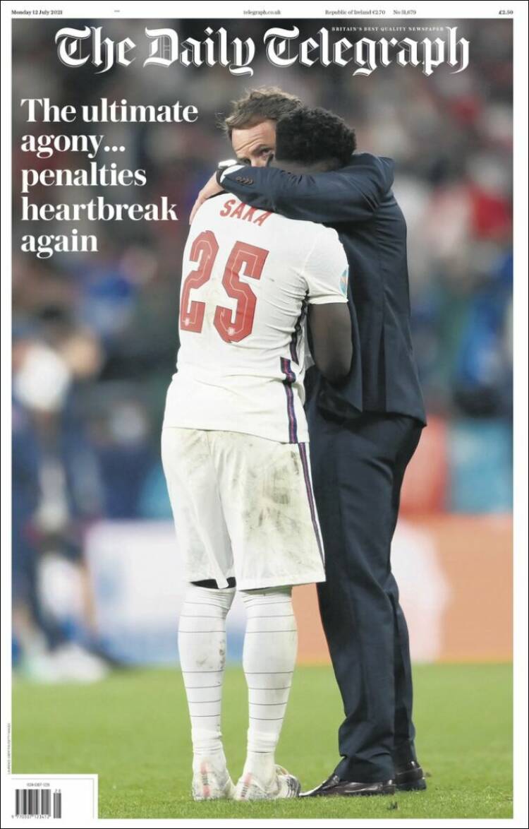 Portada de Daily Telegraph (Reino Unido)