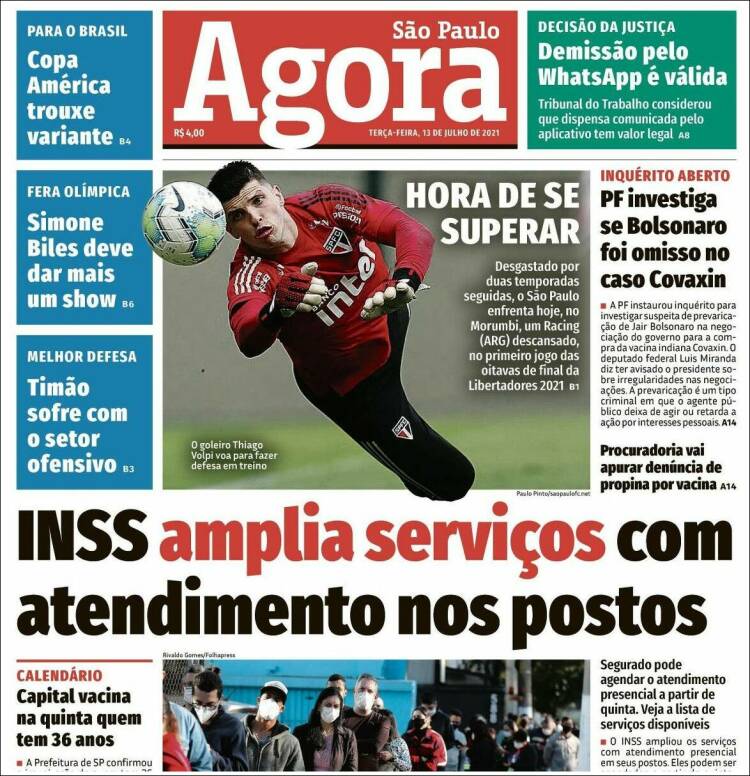 Portada de Jornal Agora (Brasil)