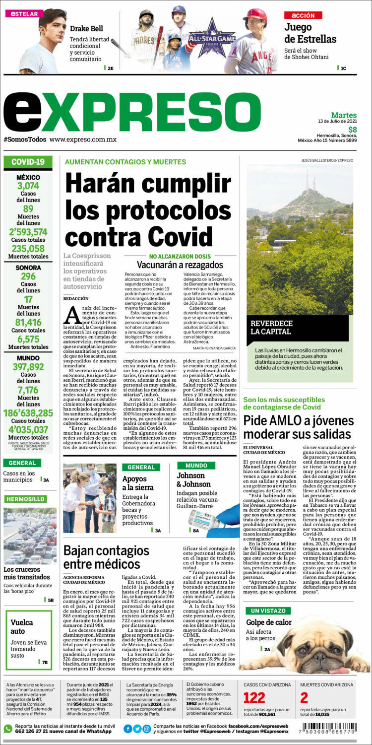 Portada de Expreso (México)