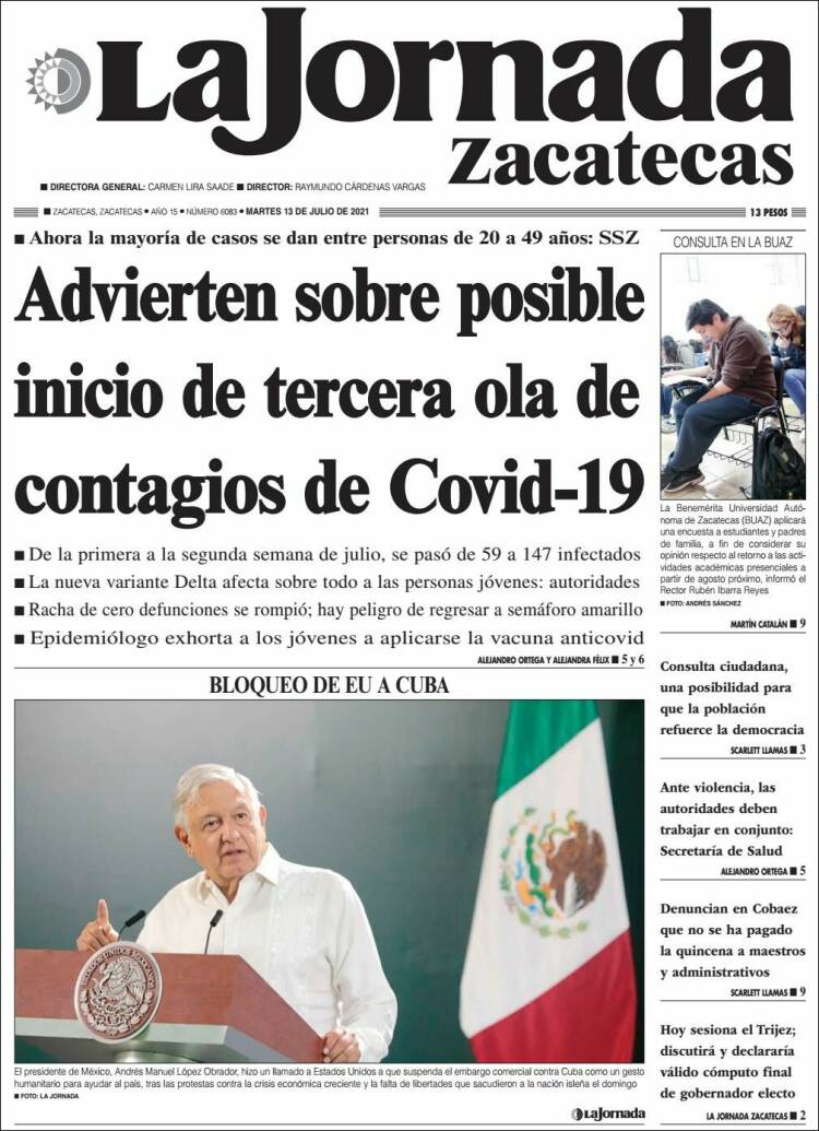 Portada de Jornada de Zacatecas (México)