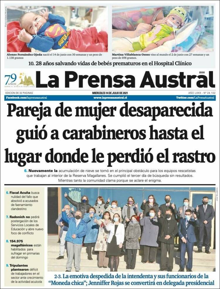 Portada de El Magallanes (Chile)