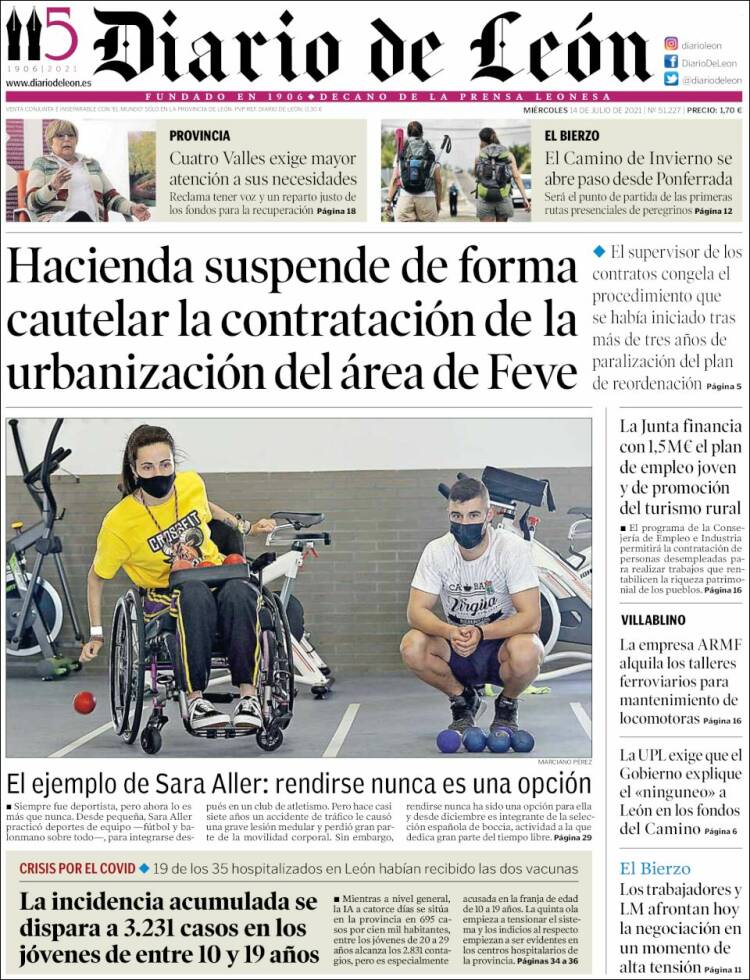 Portada de Diario de León (Spain)