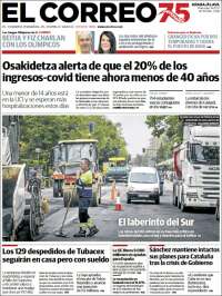 Portada de El Correo - Álava (España)