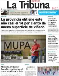 Portada de La Tribuna de Cuenca (España)