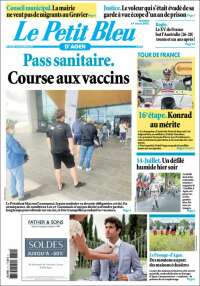 Portada de Le Petit Bleu (Francia)