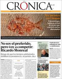 Portada de La Crónica de Hoy (M&eacute;xico)