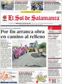 Portada de El Sol de Salamanca (M&eacute;xico)