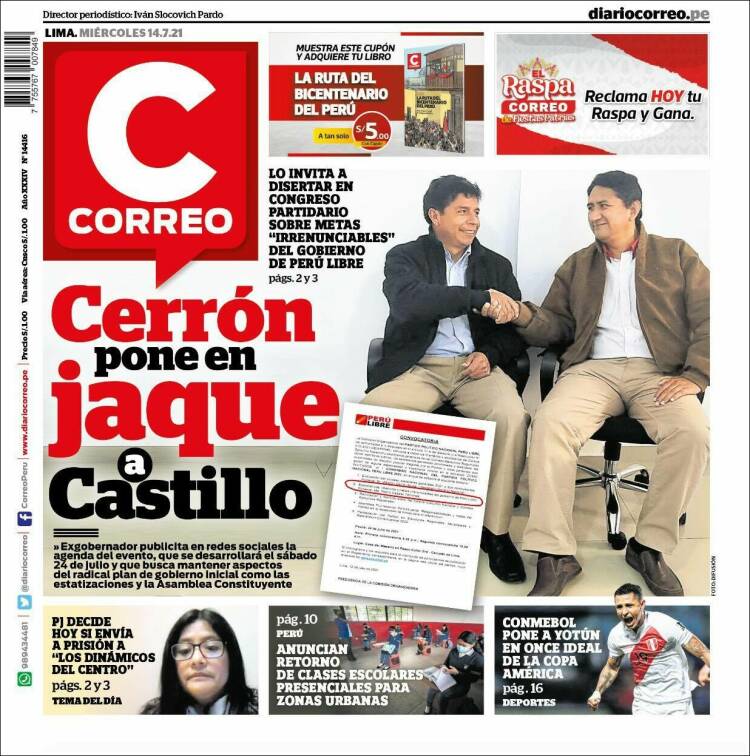 Portada de Diario Correo (Perú)