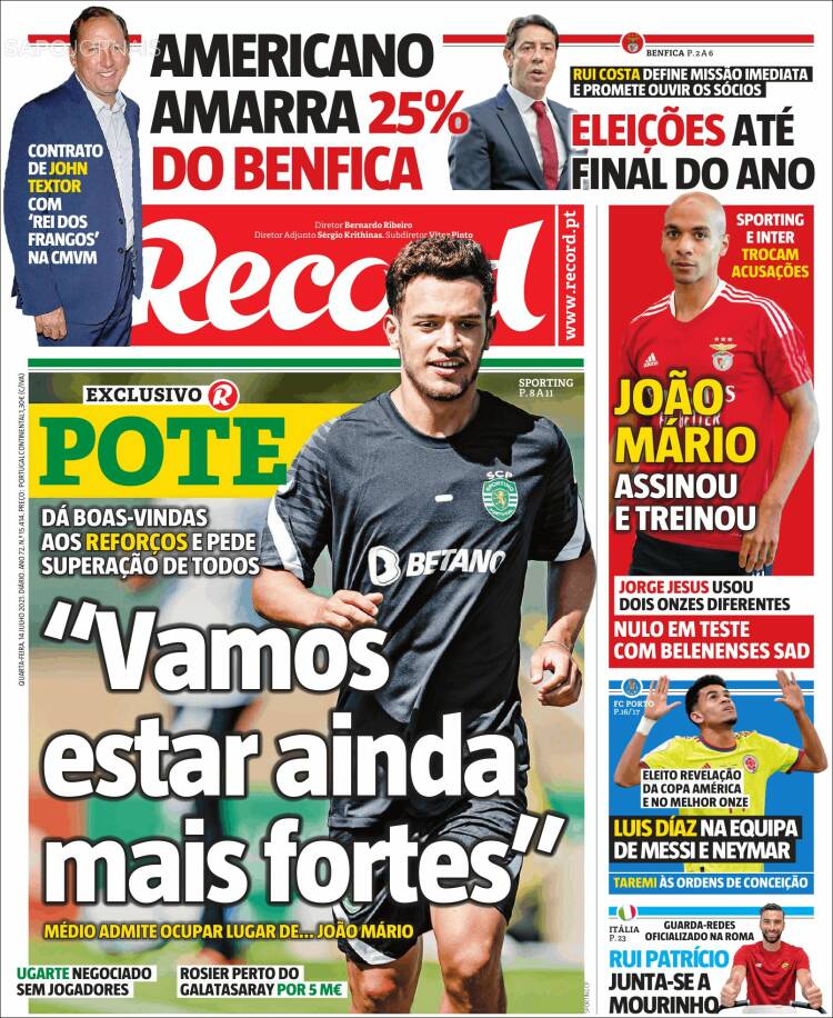 Portada de Record (Portugal)