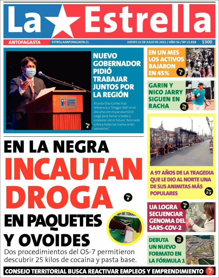 Portada de La Estrella del Norte (Chile)