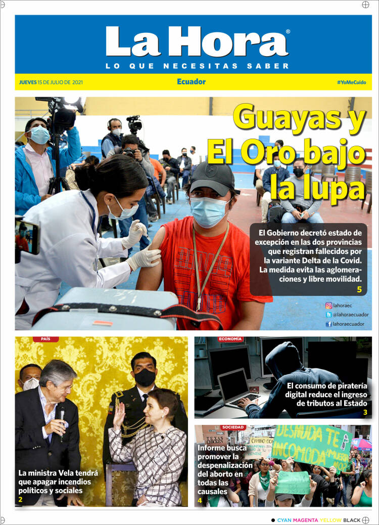 Portada de La Hora - Ecuador (Ecuador)