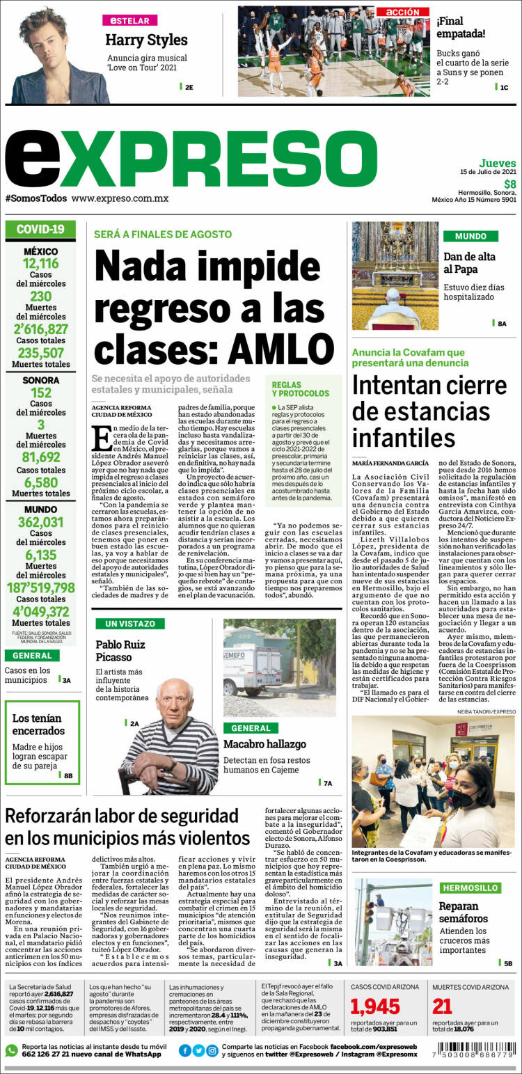 Portada de Expreso (México)