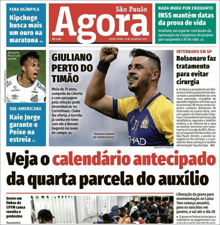 Portada de Jornal Agora (Brasil)