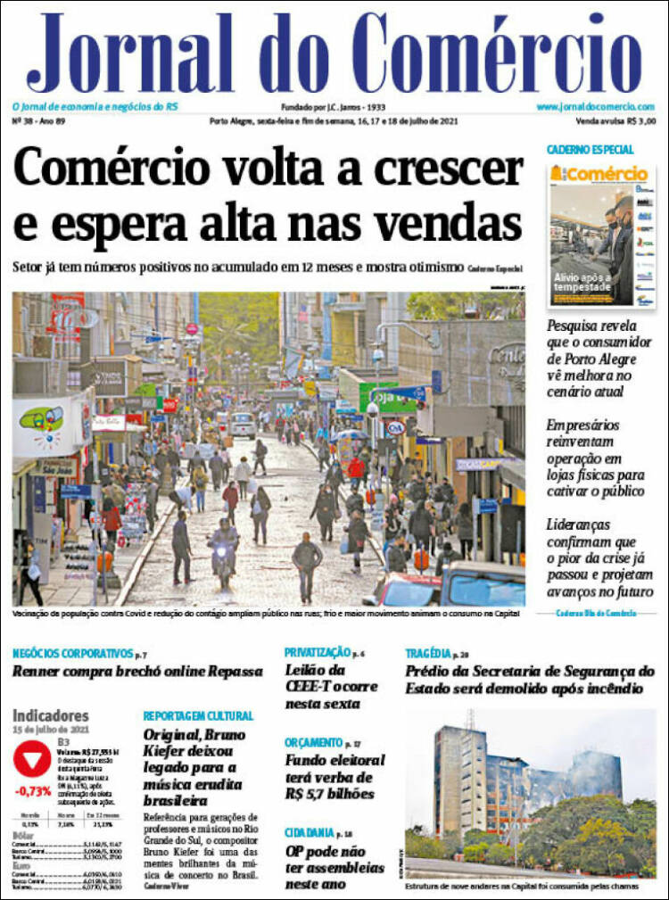 Portada de Jornal do Comércio (Brasil)