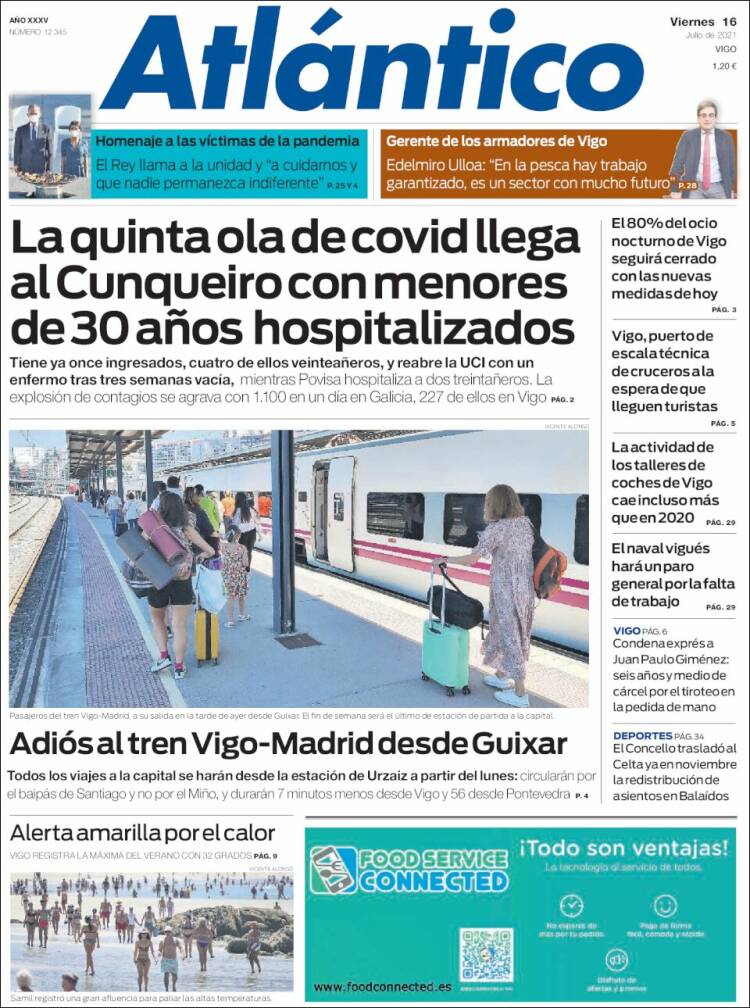 Portada de Atlántico Diario (España)