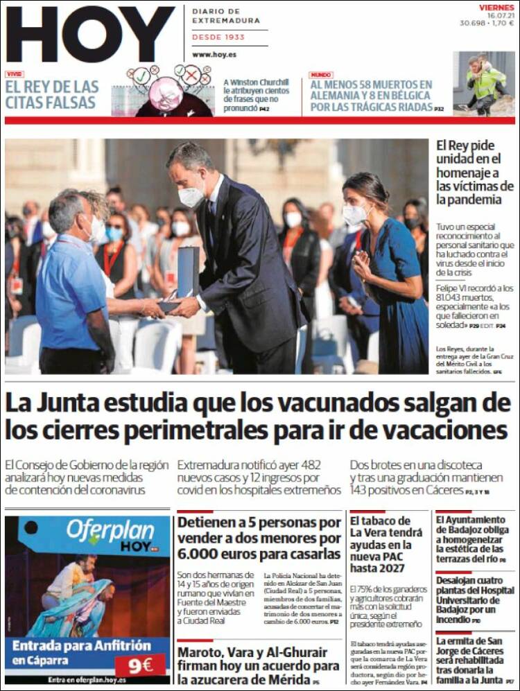 Portada de Hoy - Badajoz (España)