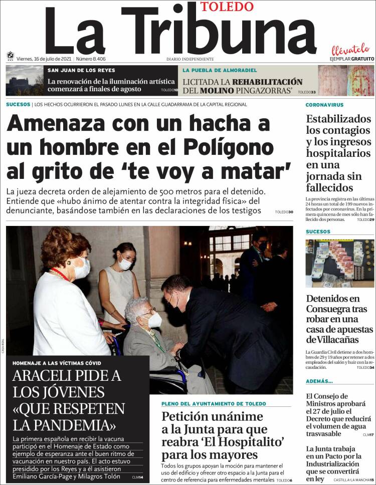 Portada de La Tribuna de Toledo (España)