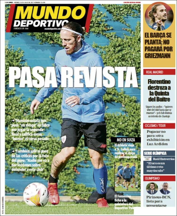 Portada de Mundo Deportivo Bizkaia (España)