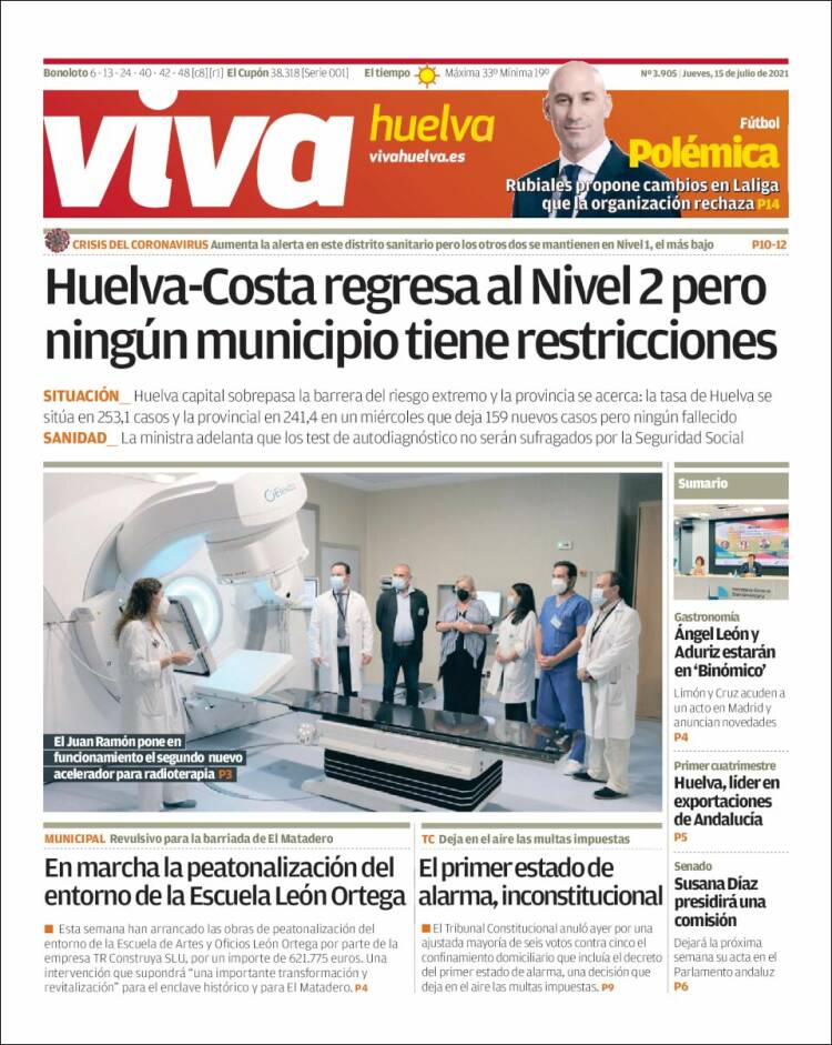 Portada de Viva Huelva (España)