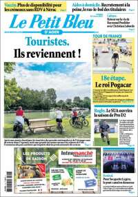 Portada de Le Petit Bleu (Francia)
