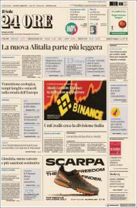 Portada de Il Sole 24 ORE (Italia)