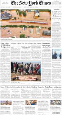 Portada de New York Times (USA)