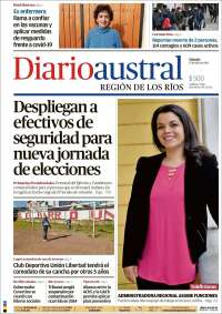 Portada de El Diario Austral de Valdivia (Chile)