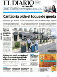 Portada de El Diario Montañés (España)