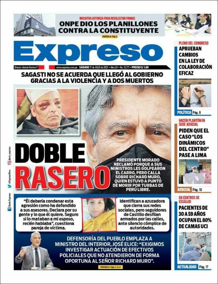 Portada de Expreso (Perú)