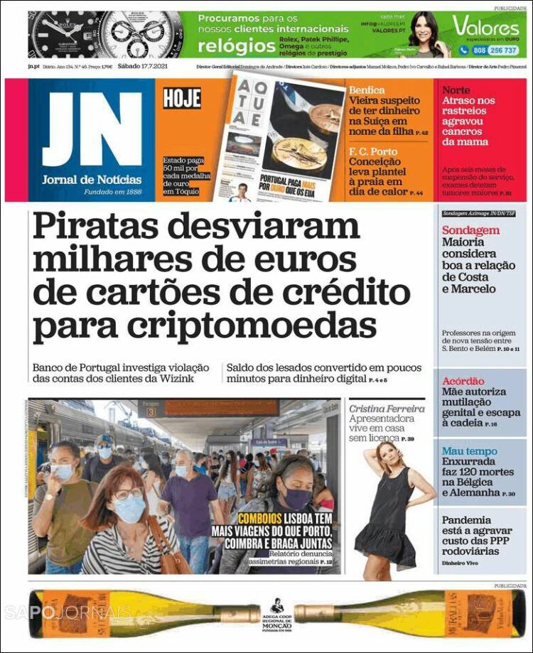 Portada de Jornal de Notícias (Portugal)