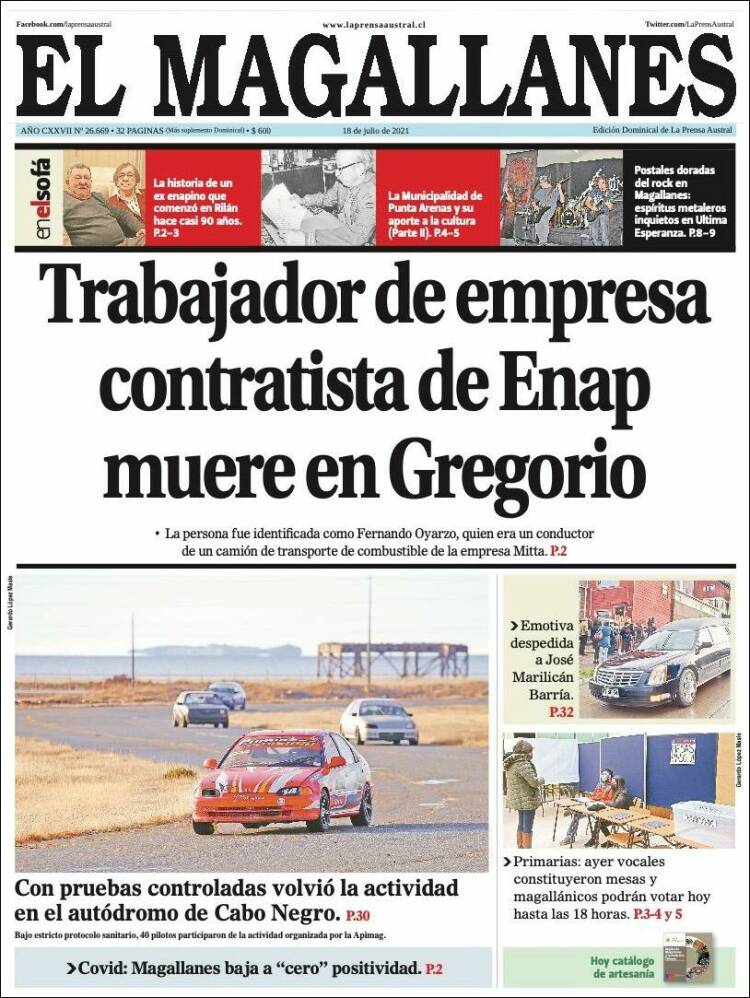 Portada de El Magallanes (Chile)
