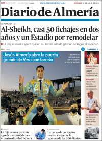 Portada de Diario de Almería (España)