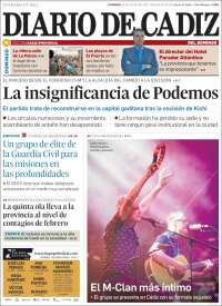 Portada de Diario de Cádiz (España)