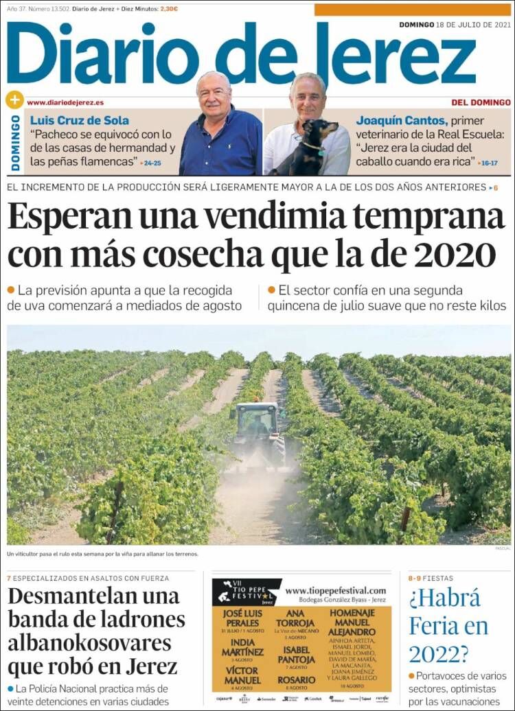 Portada de Diario de Jerez (España)