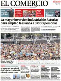 Portada de El Comercio - Gijón (España)