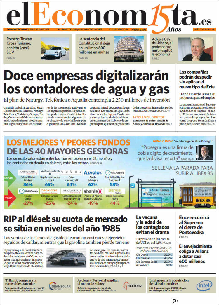 Portada de El Economista (Espa&ntilde;a)