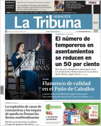 Portada de La Tribuna de Albacete (España)