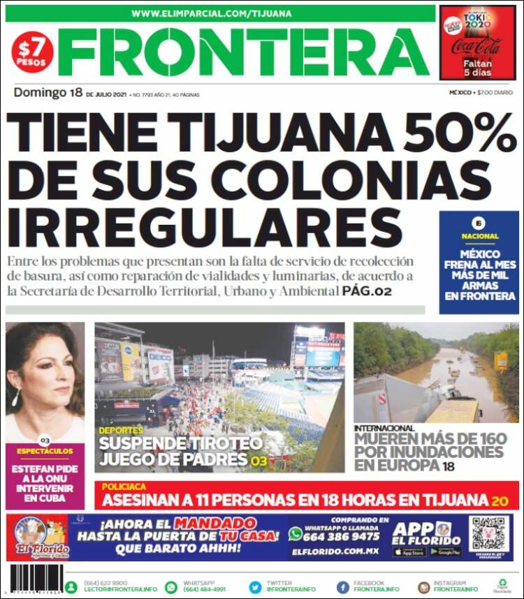 Portada de Frontera (México)