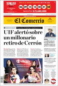 Portada de El Comercio (Perú)